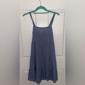 Flowy blue dress from Old Navy.